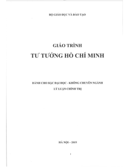 Giáo Trình học phần Tư tưởng HCM | Trường Đại học Giao thông Vận Tải