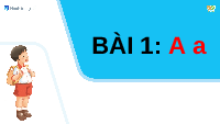 Giáo án điện tử Tiếng việt 1 bài 1 Chân trời sáng tạo: Học vần: A, a