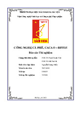 Báo cáo thí nghiệm cà phê cacao_Nguyễn Trung Hiếu| Môn Công nghệ sản phẩm nhiệt đới| Trường Đại học Bách Khoa Hà Nội