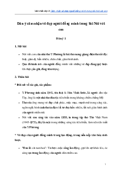 Cảm nhận vẻ đẹp người đồng mình trong bài Nói với con của Y Phương | Văn mẫu lớp 9