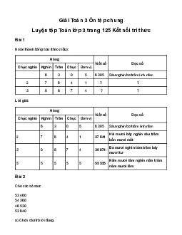 Giải Toán 3 Bài 81: Ôn tập chung | Kết nối tri thức