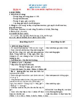 Giáo án Toán 2 sách Chân trời sáng tạo (cả năm) | Tuần 16 | Tiết 1