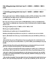 Cân bằng phương trình hoá học S + HNO3 → H2SO4 + NO2 + H2O