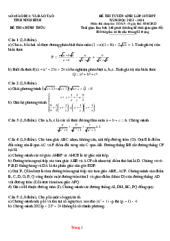Đề thi tuyển sinh 10 THPT năm 2023-2024 toán chuyên Sở GD Ninh Bình ngày thi 03/6/2023 (có đáp án và lời giải chi tiết)
