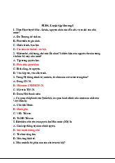 Trắc Nghiệm Luyện Tập Chương I và Chương IV - V | Pháp Luật Đại Cương | Trường Đại học Hà Nội