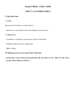 Tiếng Anh lớp 6 Unit 7 A Closer Look 2