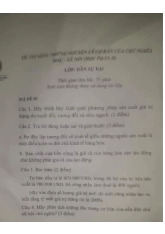 Đề thi cuối HKII học phần Những nguyên lý cơ bản của chủ nghĩa Mác - Lênin năm 2024 - 2025 | Đại học Luật Thành phố Hồ Chí Minh