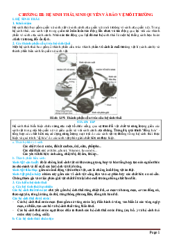 Lý thuyết và bài tập chương III hệ sinh thái sinh quyển và bảo vệ môi trường sinh học 12 (có đáp án)