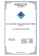 Tạo sản phẩm giáo dục STEM | Môn Lý luận dạy học toán và khoa học tự nhiên - Đại học Cần Thơ