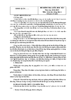 Đề thi giữa học kì 1 môn Giáo dục công dân 6 năm 2023 - 2024 sách Chân trời sáng tạo | Đề 1