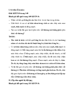 Giải Khoa học tự nhiên 8 bài 31: Thực hành về máu về hệ tuần hoàn |  Cánh diều