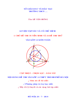 TOP 5 chủ đề ôn thi tuyển sinh vào lớp 10 môn Toán – Lê Văn Hưng