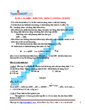 Bài tập kim loại kiềm, kiềm thổ tác dụng với nước | Bài tập Hoá đại cương | Trường Đại học khoa học Tự nhiên