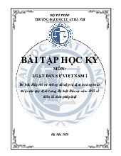 Bài tập học kỳ dân sự 1 - Quy định về quyền thừa kế theo pháp luật trong bộ luật dân sự 2015 môn Luật dân sự Việt Nam | Trường Đại học Luật Hà Nội