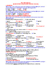 Đề thi môn tiếng anh nhân văn có đáp án | Đề thi tiếng anh nhân văn | Trường Đại học khoa học Tự nhiên
