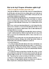 Bậc tự do là gì? Degree of freedom nghĩa là gì?