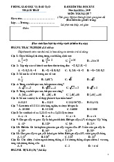 Đề học kỳ 1 Toán 7 năm 2024 – 2025 phòng GD&ĐT Thạch Thất – Hà Nội