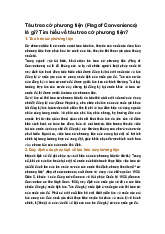 Tàu treo cờ phương tiện (Flag of Convenience) là gì? Tìm hiểu về tàu treo cờ phương tiện?