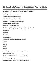 Bài tập cuối tuần Toán lớp 4 Kết nối tri thức - Tuần 5 có đáp án