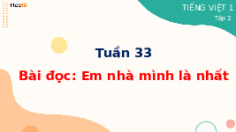 Giáo án điện tử Tiếng việt 1 Cánh diều: Em nhà mình là nhất