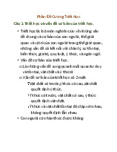 Đề Cương Triết Học | Đại học Nội Vụ Hà Nội