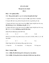 Đề khảo sát chất lượng đầu năm lớp 8 môn Hóa 2022 - 2023 - Đề 6