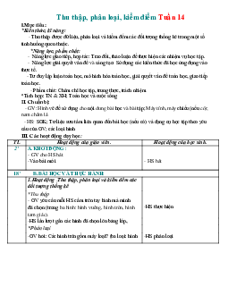 Giáo án Toán 2 tuần 14 sách Chân trời sáng tạo