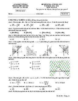 Đề cuối kì 1 Toán 10 năm 2022 – 2023 trường chuyên Nguyễn Tất Thành – Yên Bái
