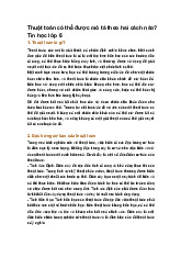 Thuật toán có thể được mô tả theo hai cách nào? Tin học lớp 6