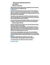 PHÂN LOẠI CHIẾN LƯỢC KINH DOANH - CÁC PHƯƠNG PHÁP TỔ CHỨC