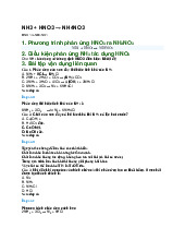 NH3 + HNO3 → NH4NO3 - Hóa học 12