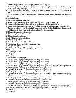 Bộ câu hỏi trắc nghiệm học phần Nguyên lý kế toán