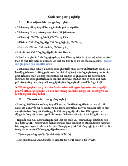 Cách mạng công nghiệp | Kinh Tế Chính Trị Mác - Lênin | Đại học Khoa học Xã hội và Nhân văn, Đại học Quốc gia Thành phố HCM
