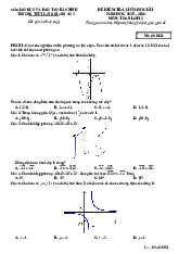 Đề giữa học kì 1 Toán 12 năm 2025 – 2026 trường THPT Lạng Giang 3 – Bắc Ninh