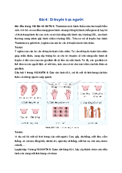 Giải Khoa học tự nhiên 9 Cánh diều Bài 40: Di truyền học người