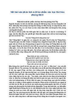 Văn mẫu 8 | Viết bài văn phân tích một tác phẩm văn học thơ trào phúng