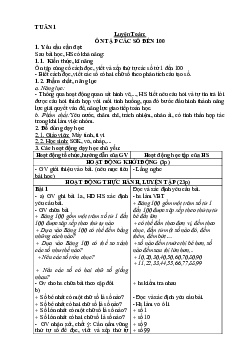 Giáo án buổi 2 Toán 2 sách Cánh diều (Cả năm) | Tuần 1