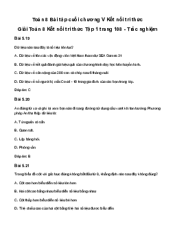 Giải Toán 8 Bài tập cuối chương V | Kết nối tri thức