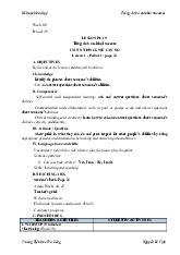 Giáo án môn Tiếng anh lớp 4 - Unit 5: Things we can do | Bộ sách Global Success | Tiểu học ( Chương trình mới)