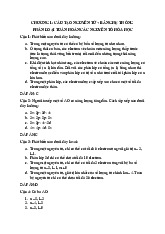 Đề cương môn Hóa học đại cương– khoa học  Trường Đại học bách khoa - Đại học đà nẵng.