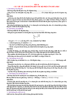 rắc nghiệm và tự luận hóa 10 ctst bài 16 các yếu tố ảnh hưởng đến tốc độ phản ứng hóa học