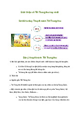 Thuyết minh về Tết Trung thu (Sơ đồ tư duy) | Ngữ văn 9