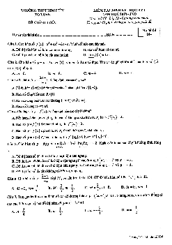 Đề kiểm tra định kỳ học kỳ 1 Toán 12 năm học 2018 – 2019 trường THPT Kim Liên – Hà Nội