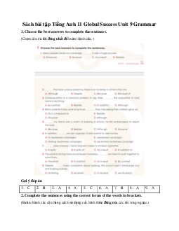 Giải Unit 9 Grammar | Sách bài tập Tiếng Anh 11 Global Success