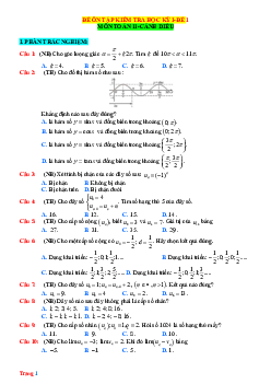Đề ôn thi học kỳ 1 Toán 11 Cánh diều - Đề 1 (có đáp án)