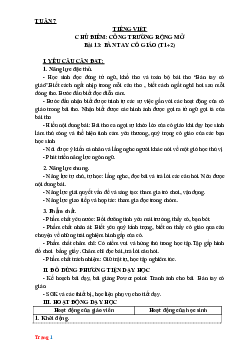 Giáo án Tiếng Việt 3 Kết nối tri thức tuần 7