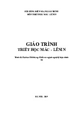 Giáo Trình Triết Học Mác - Lênin (Đối tượng ngoài Chính trị) | Học viện Hành chính Quốc gia