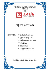 Bệnh án Lao | Đại học Duy Tân