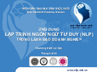 Giáo trình lập trình ngôn ngữ tư duy trong lãnh đạo doanh nghiệp | Trường Đại học Quy Nhơn
