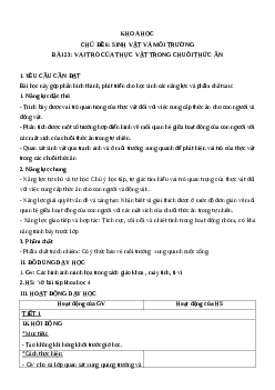 Giáo án Khoa học lớp 4 Bài 23 | Cánh diều